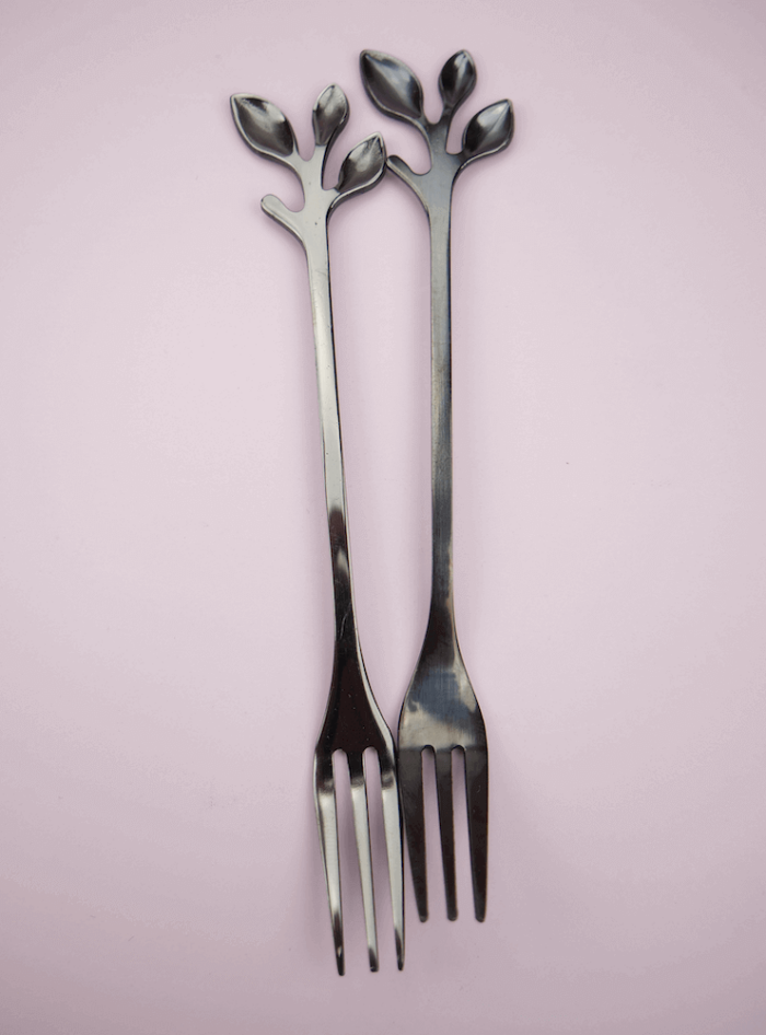 sorte gafler blad design